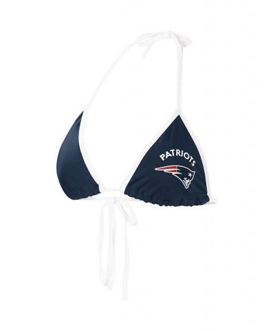 Women's Navy New England Patriots Perfect Match Bikini Top Navy $23.00 Swimsuits