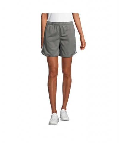 School Uniform Women's Mesh Athletic Gym Shorts Stone gray $17.84 Shorts