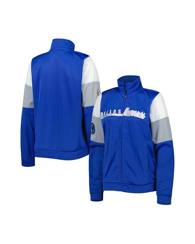 Women's Blue Dallas Mavericks Change Up Full-Zip Track Jacket Blue $37.22 Jackets