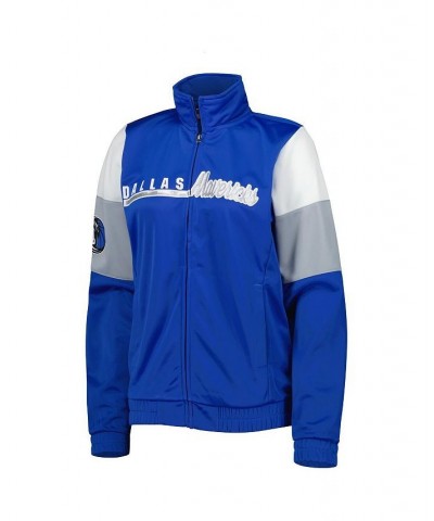 Women's Blue Dallas Mavericks Change Up Full-Zip Track Jacket Blue $37.22 Jackets