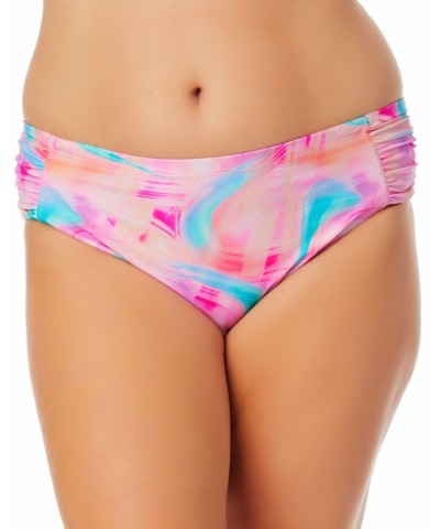 California Waves Trendy Plus Size Tie-Dye Side-Tab Bikini Bottoms Wave After Wave Multi $10.56 Swimsuits